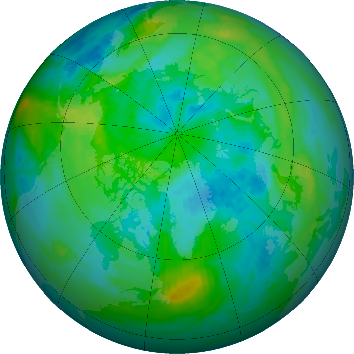 Arctic ozone map for 28 September 1987